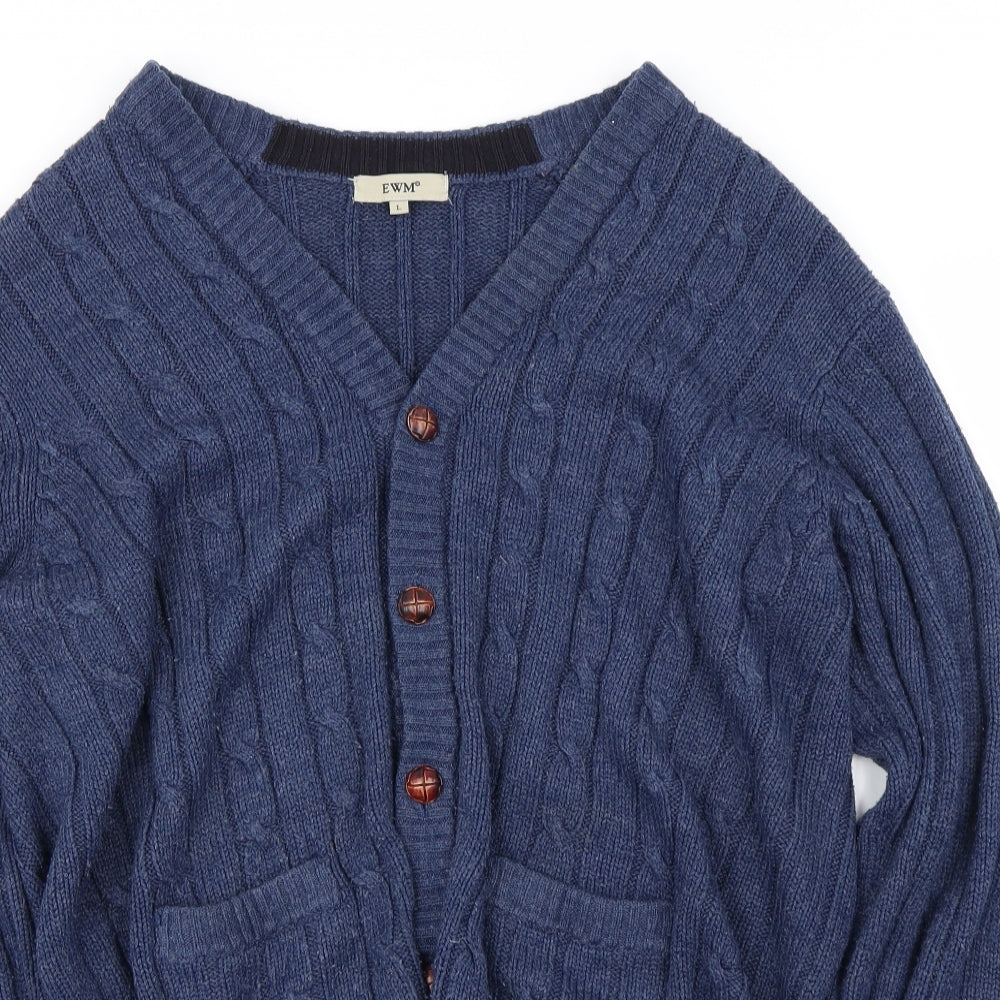 EWM Womens Blue   Cardigan Jumper Size L