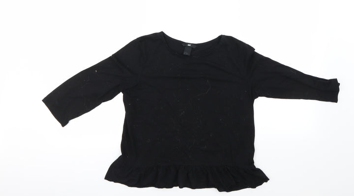 H&M Womens Black   Basic T-Shirt Size XS