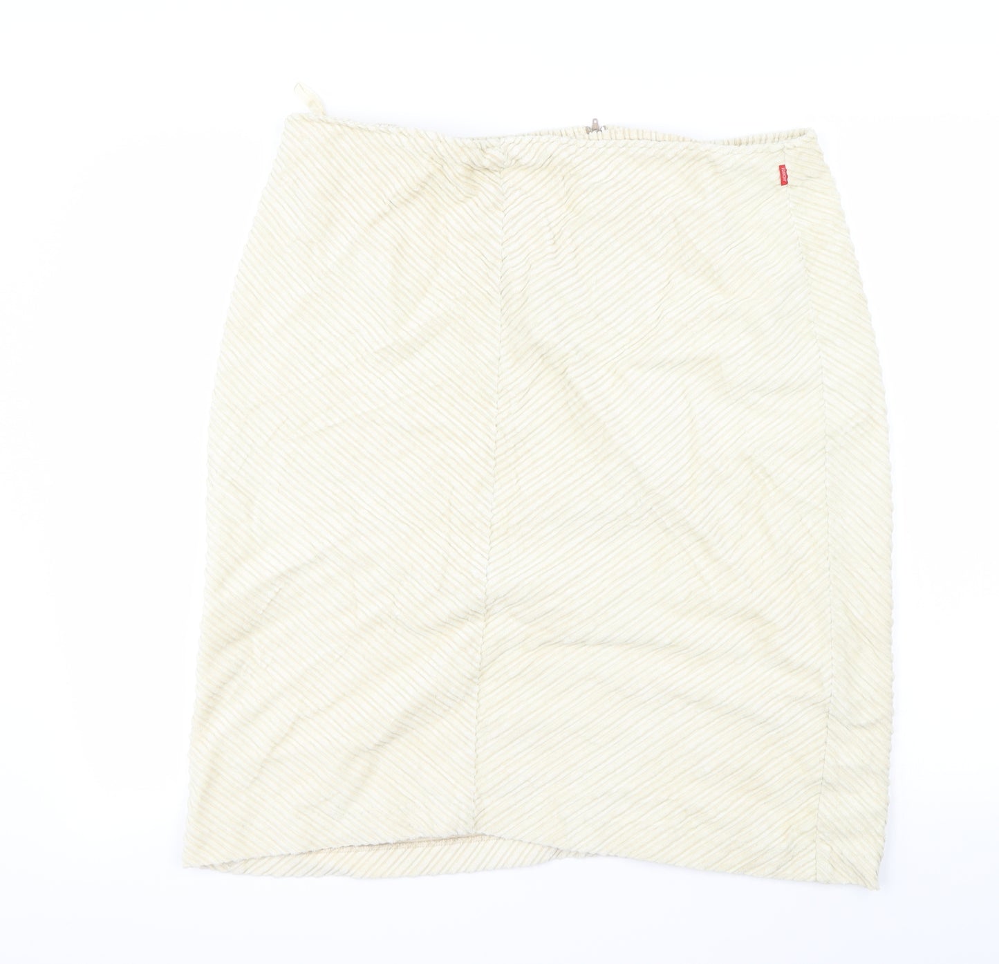 Preworn Womens Ivory   A-Line Skirt Size 34 in