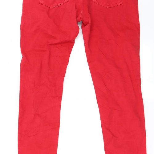 Mango Womens Red   Straight Jeans Size 32 in L26 in
