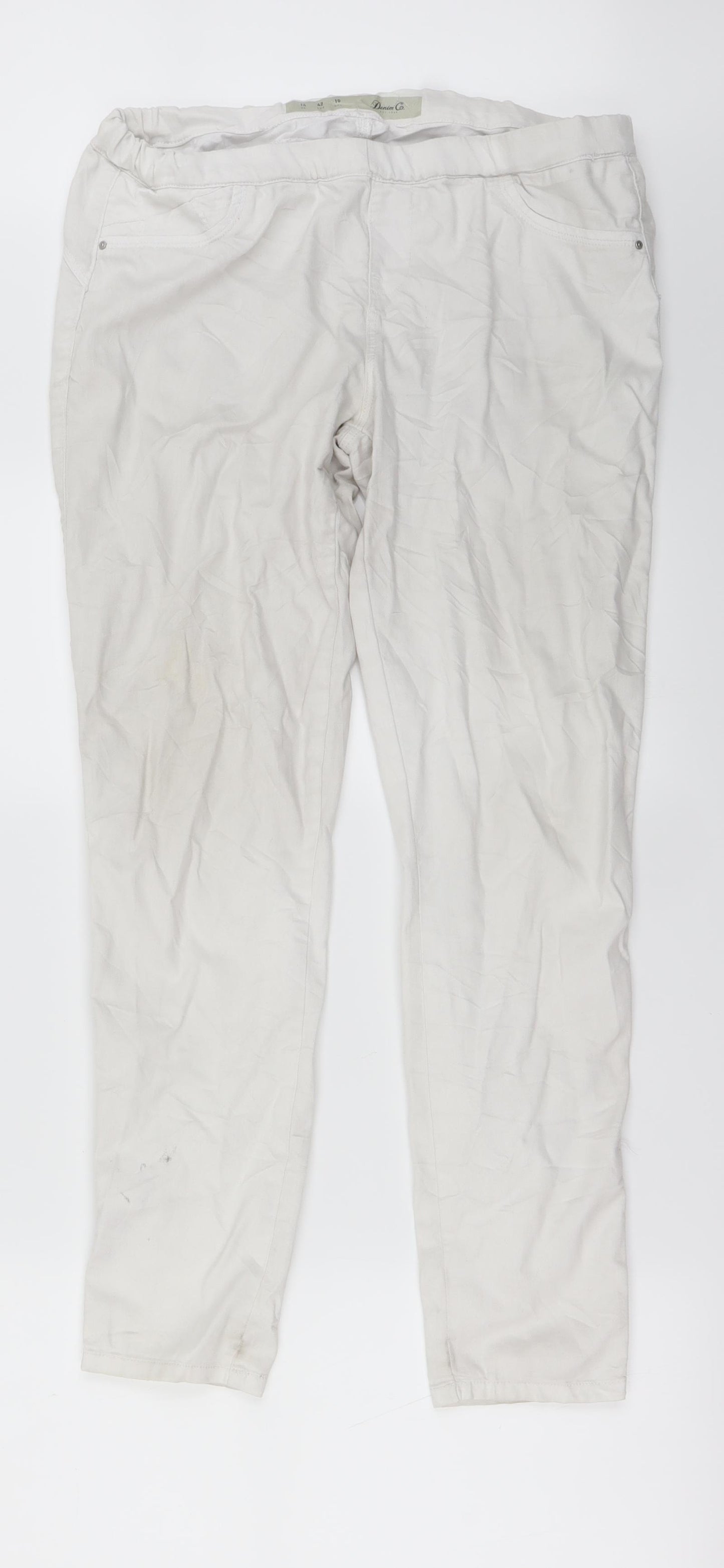 denim co Womens White   Skinny Jeans Size 14 L27 in