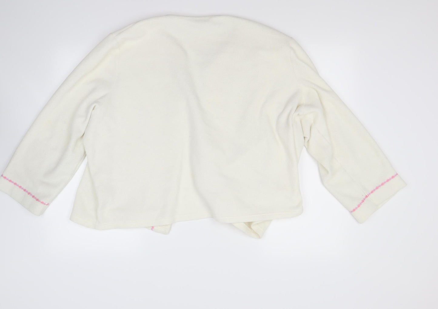 Marks and Spencer Womens White  Fleece Top Pyjama Top Size 20
