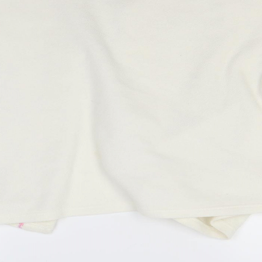 Marks and Spencer Womens White  Fleece Top Pyjama Top Size 20