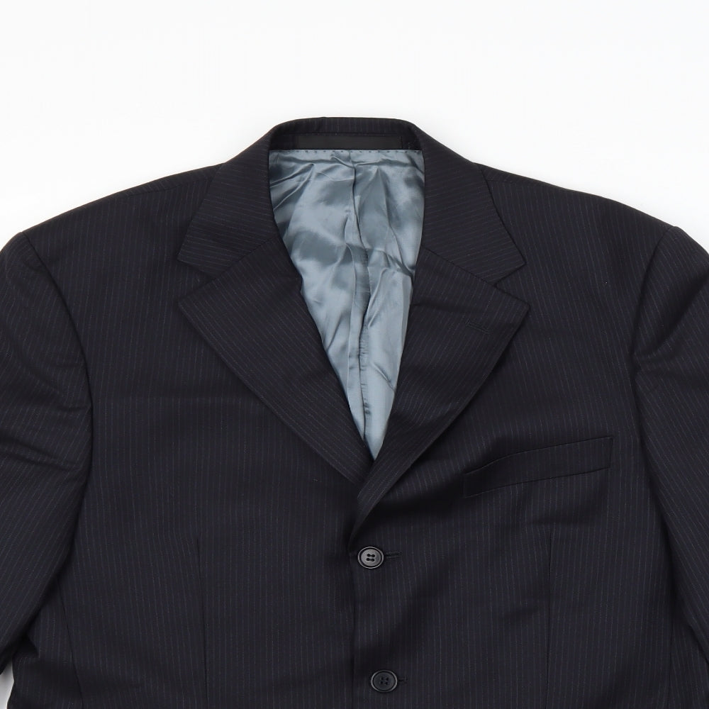 Marks and Spencer Mens Blue Striped  Jacket Blazer Size 40