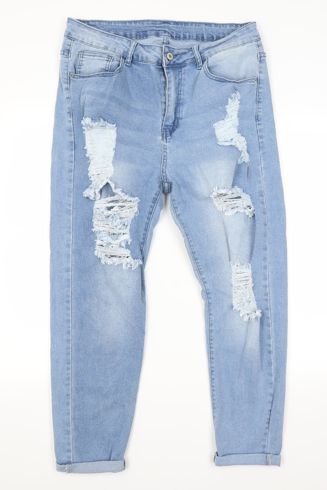 SheIn Womens Blue  Denim Tapered Jeans Size XL L23 in