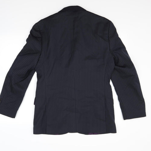 Burton Mens Blue Striped  Jacket Blazer Size 38