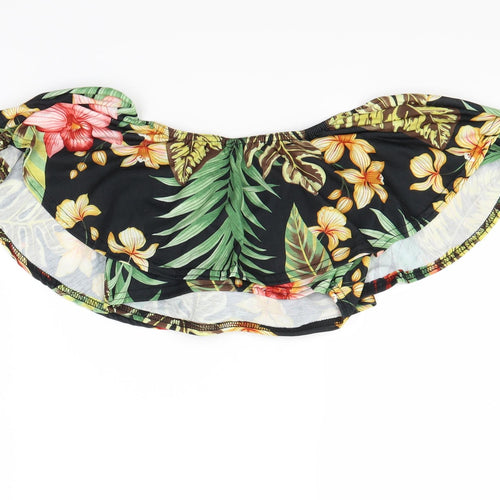 lotd Womens Multicoloured Floral  Cropped Blouse Size 8