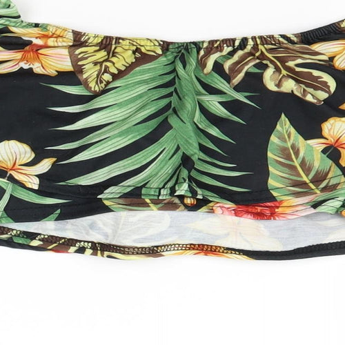 lotd Womens Multicoloured Floral  Cropped Blouse Size 8