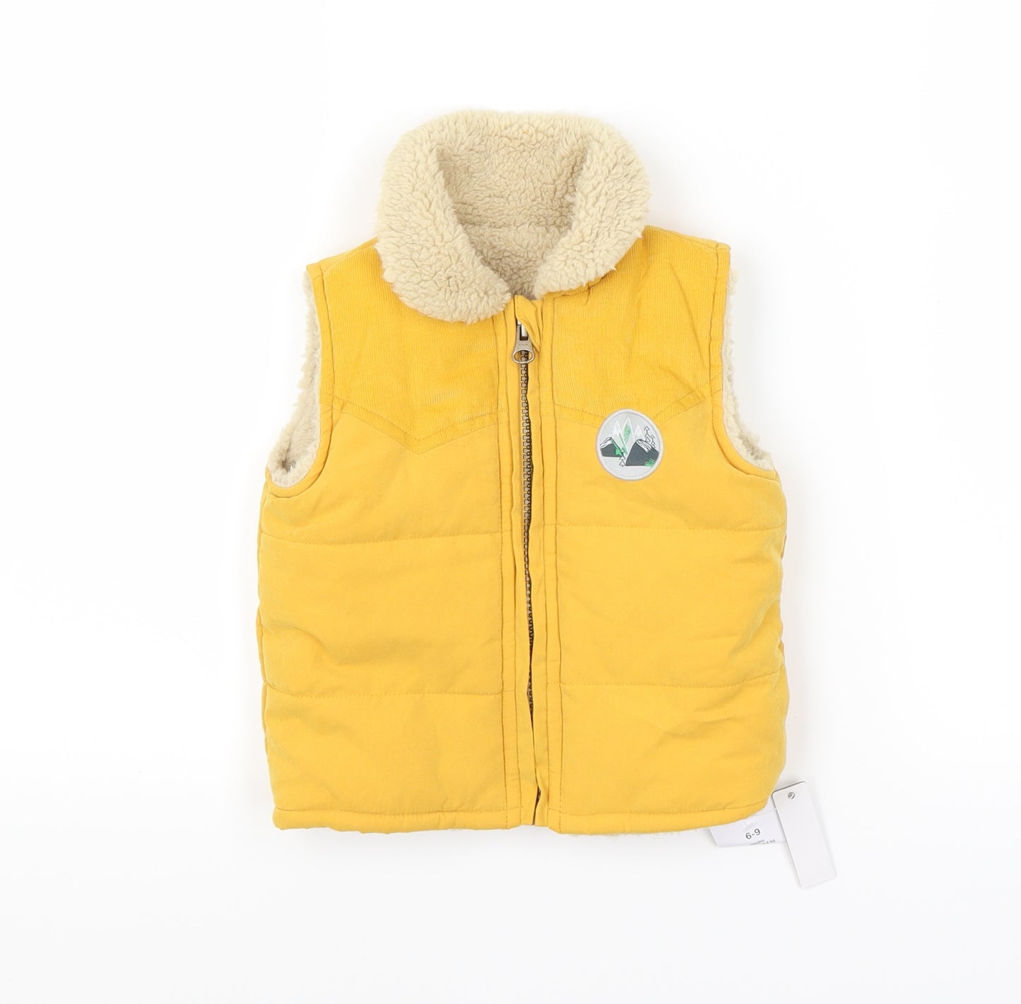 George Boys Yellow   Gilet Coat Size 6-9 Months