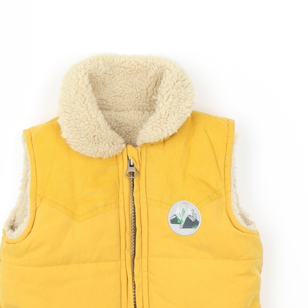 George Boys Yellow   Gilet Coat Size 6-9 Months