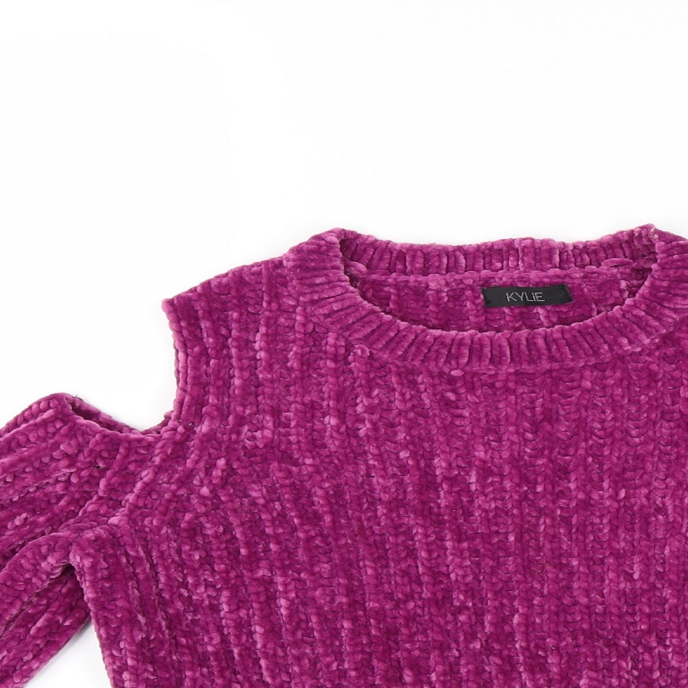 Kylie Girls Purple   Pullover Jumper Size 9-10 Years