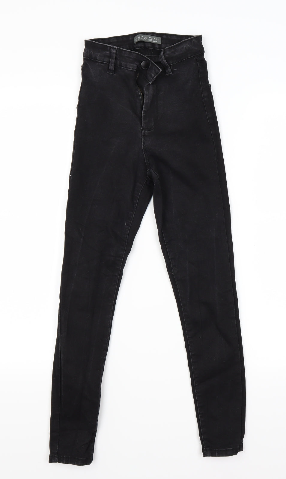 Primark Womens Black  Denim Skinny Jeans Size 4 L24 in