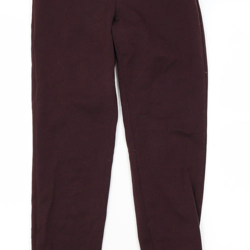 H&M Womens Red   Trousers  Size 4 L27 in