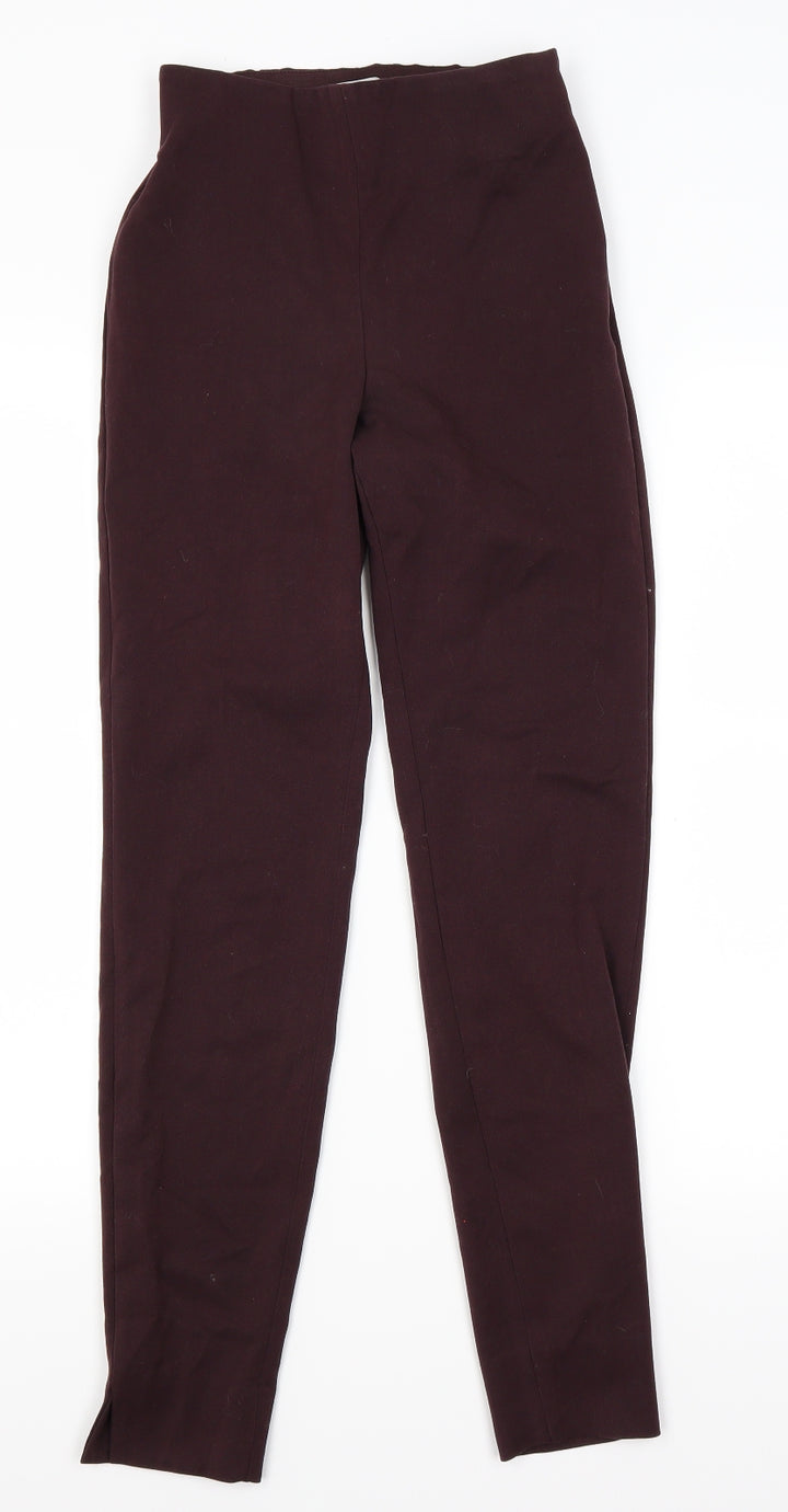 H&M Womens Red   Trousers  Size 4 L27 in