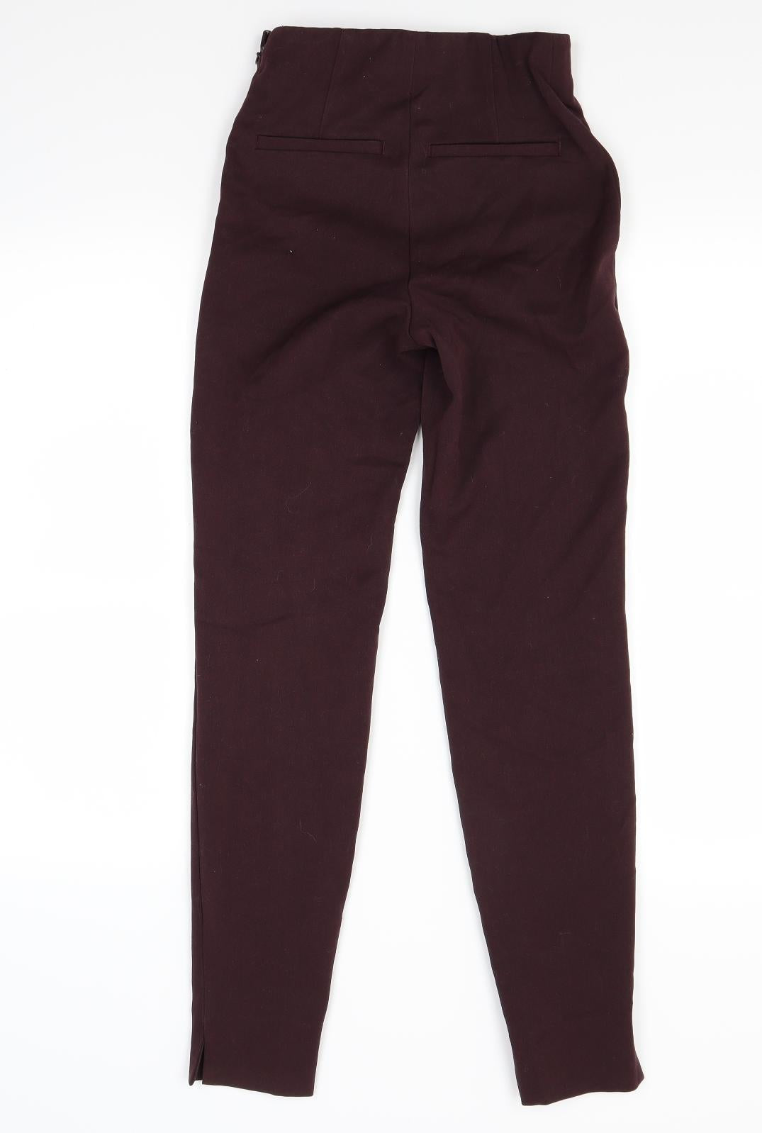 H&M Womens Red   Trousers  Size 4 L27 in