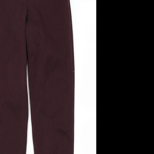 H&M Womens Red   Trousers  Size 4 L27 in