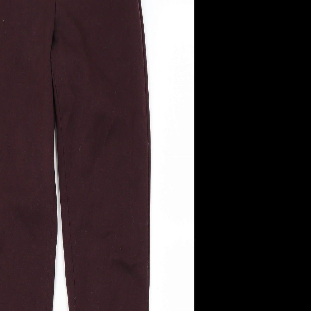 H&M Womens Red   Trousers  Size 4 L27 in