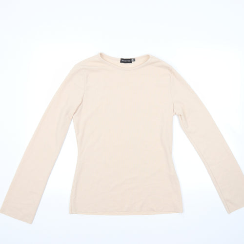 PRETTYLITTLETHING Womens Beige   Pullover Jumper Size 12