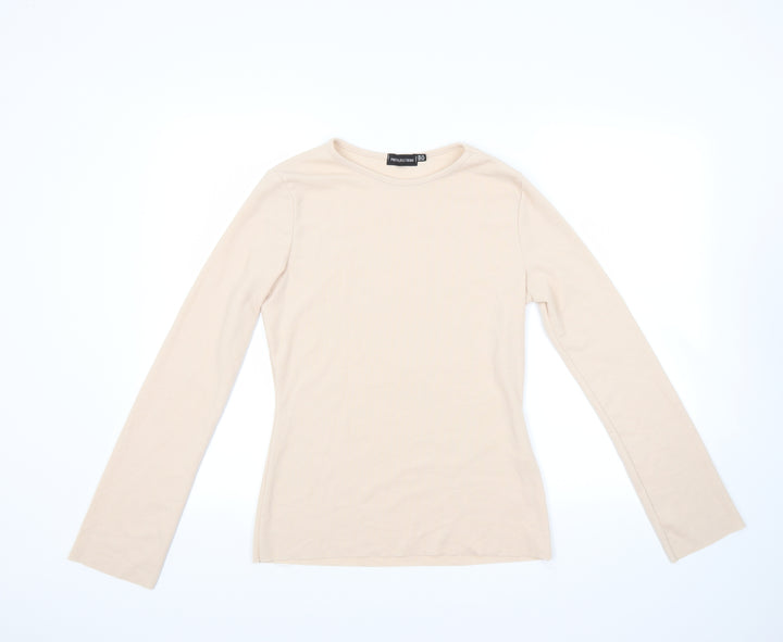 PRETTYLITTLETHING Womens Beige Pullover Jumper Size 12