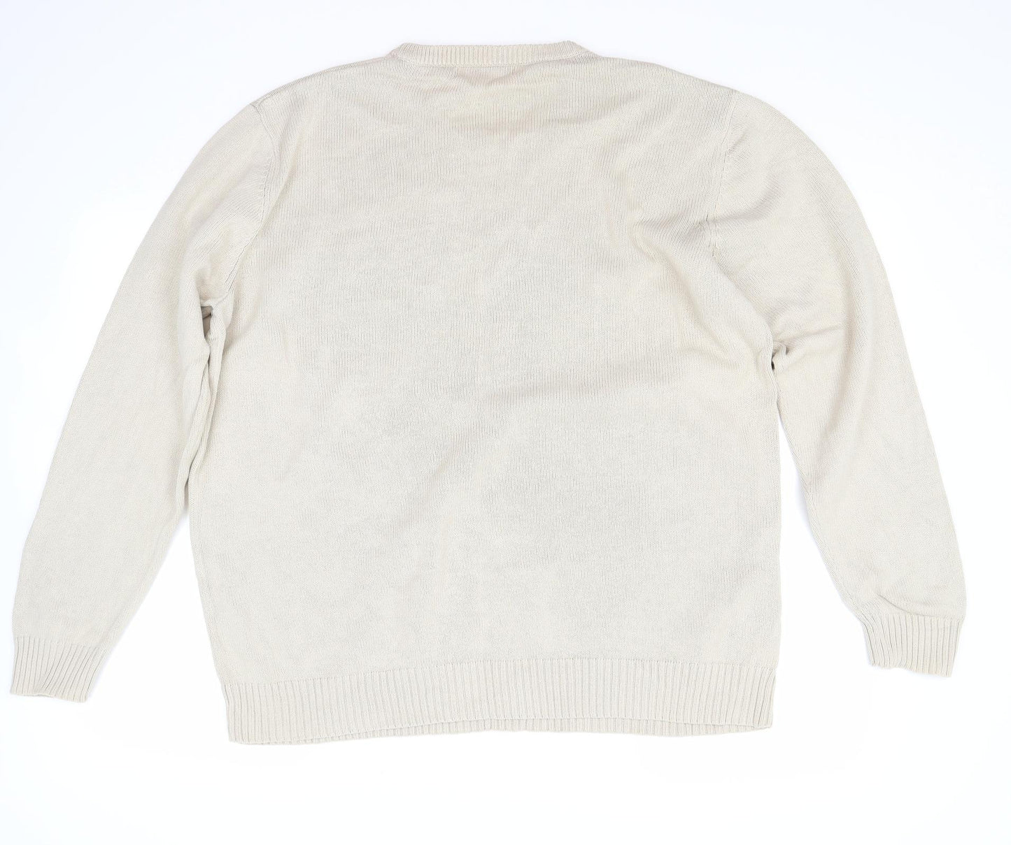 Easy Mens Beige   Pullover Jumper Size L