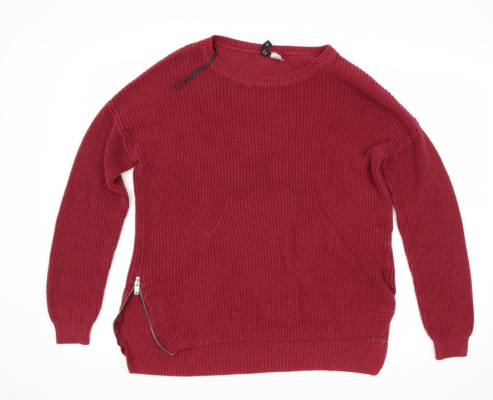 H&M Womens Red Pullover Jumper Size S
