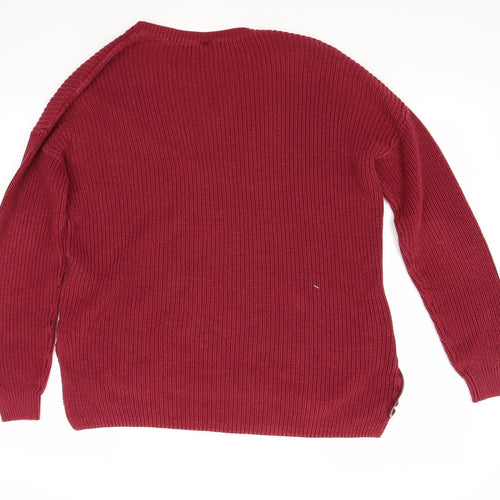 H&M Womens Red   Pullover Jumper Size S
