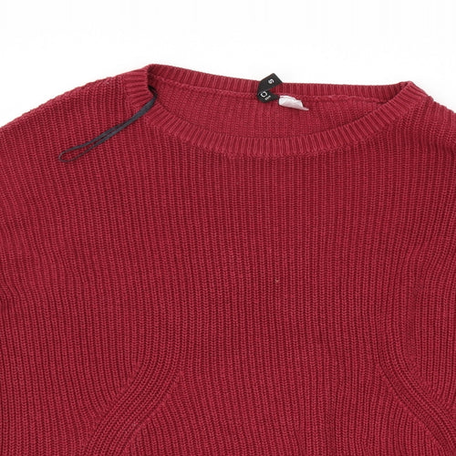 H&M Womens Red   Pullover Jumper Size S