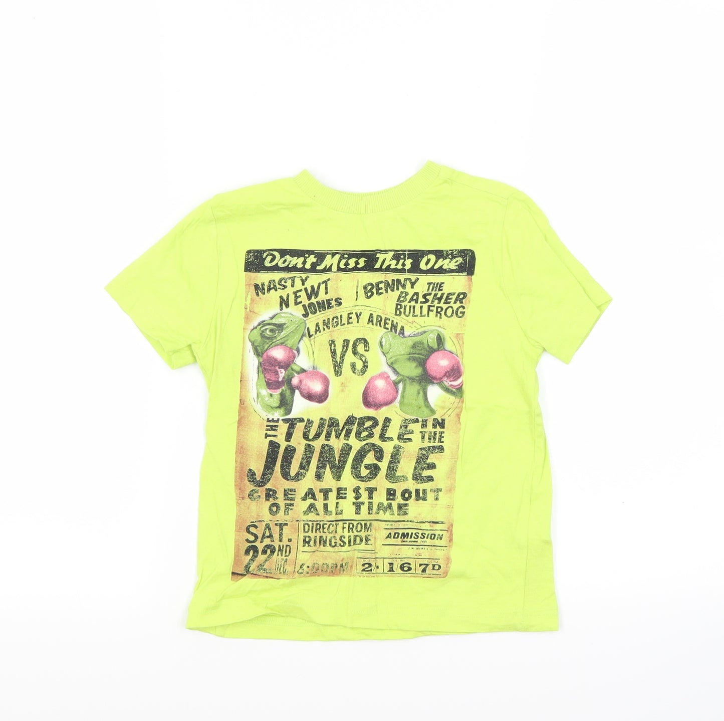 F&F Boys Green   Basic T-Shirt Size 3-4 Years