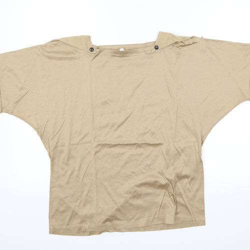 Preworn Womens Brown   Basic T-Shirt Size 12