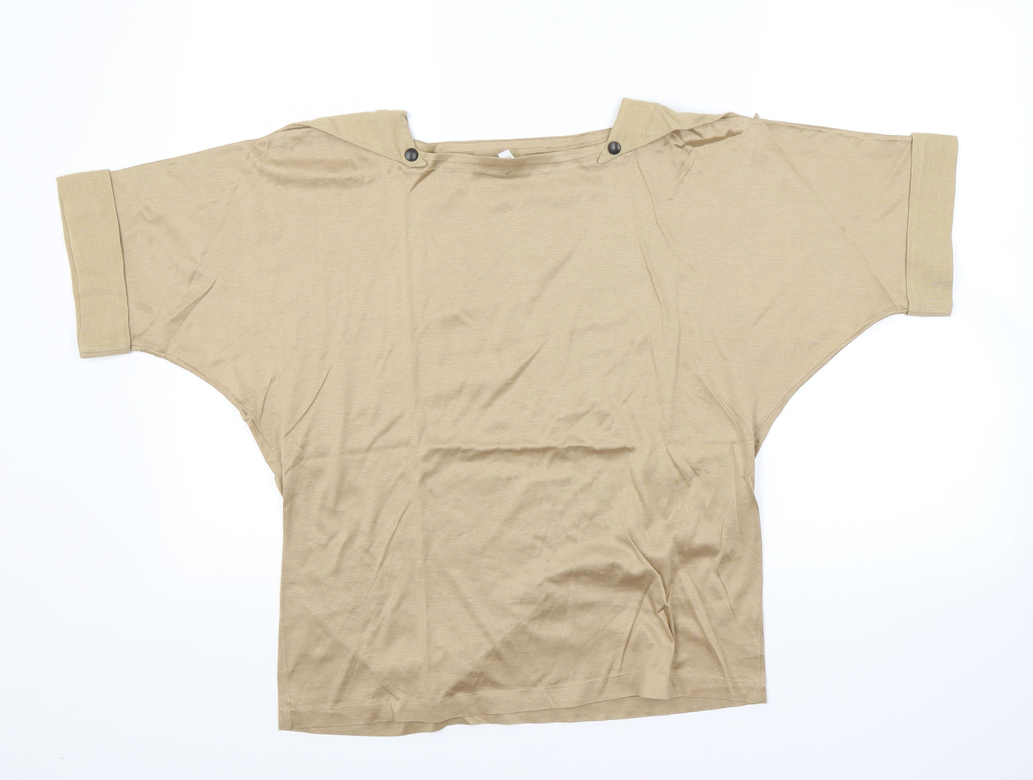 Preworn Womens Brown   Basic T-Shirt Size 12