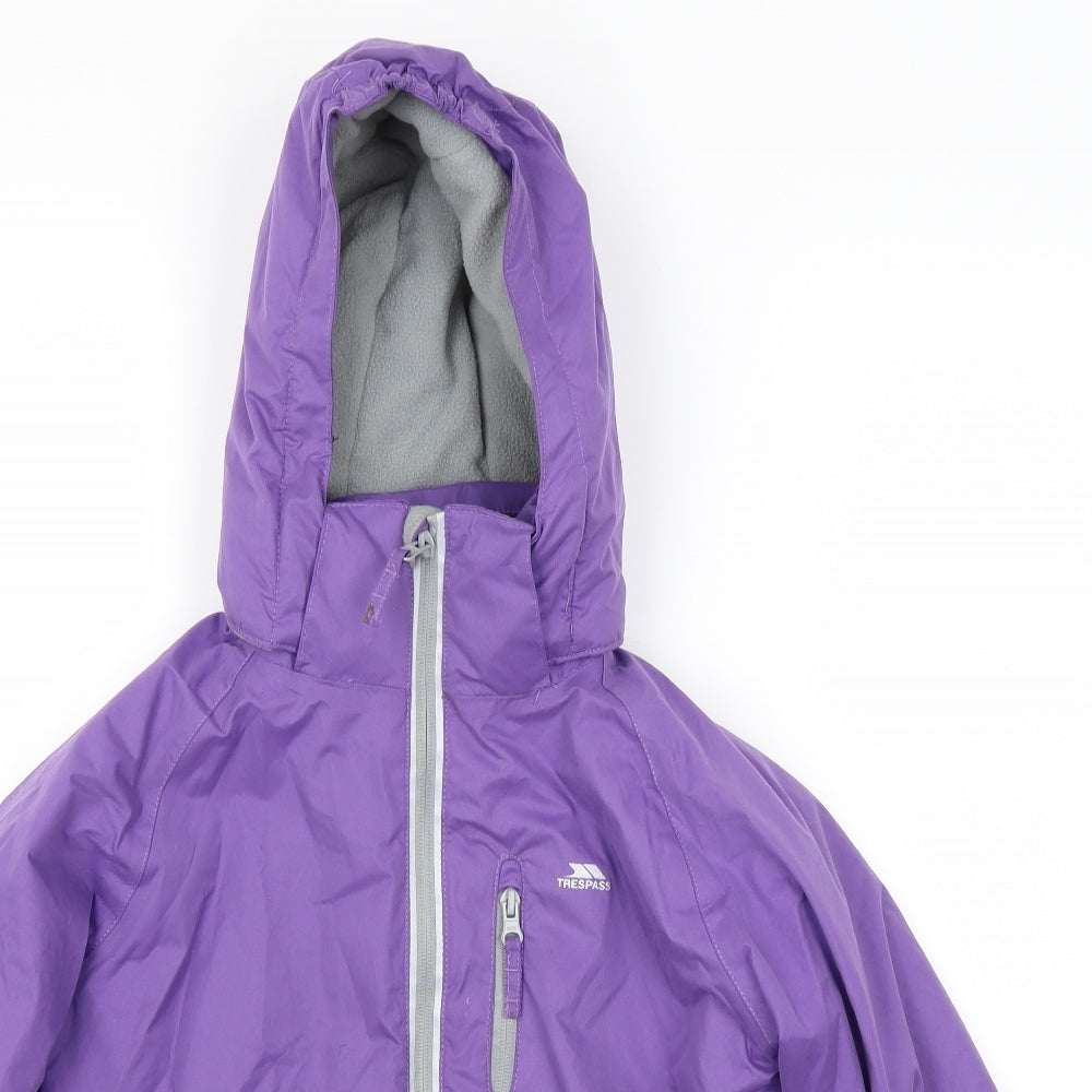 Trespass Girls Purple   Windbreaker Coat Size 7-8 Years