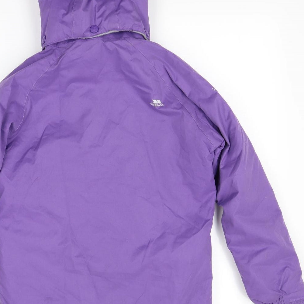 Trespass Girls Purple   Windbreaker Coat Size 7-8 Years