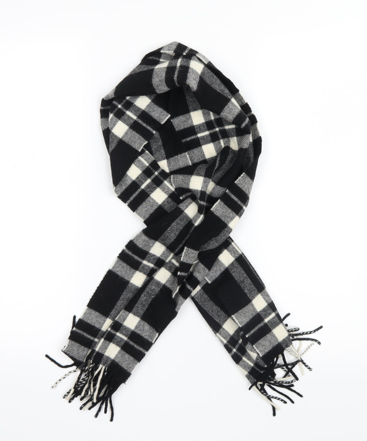 Preworn Womens Black Check Knit  Scarf