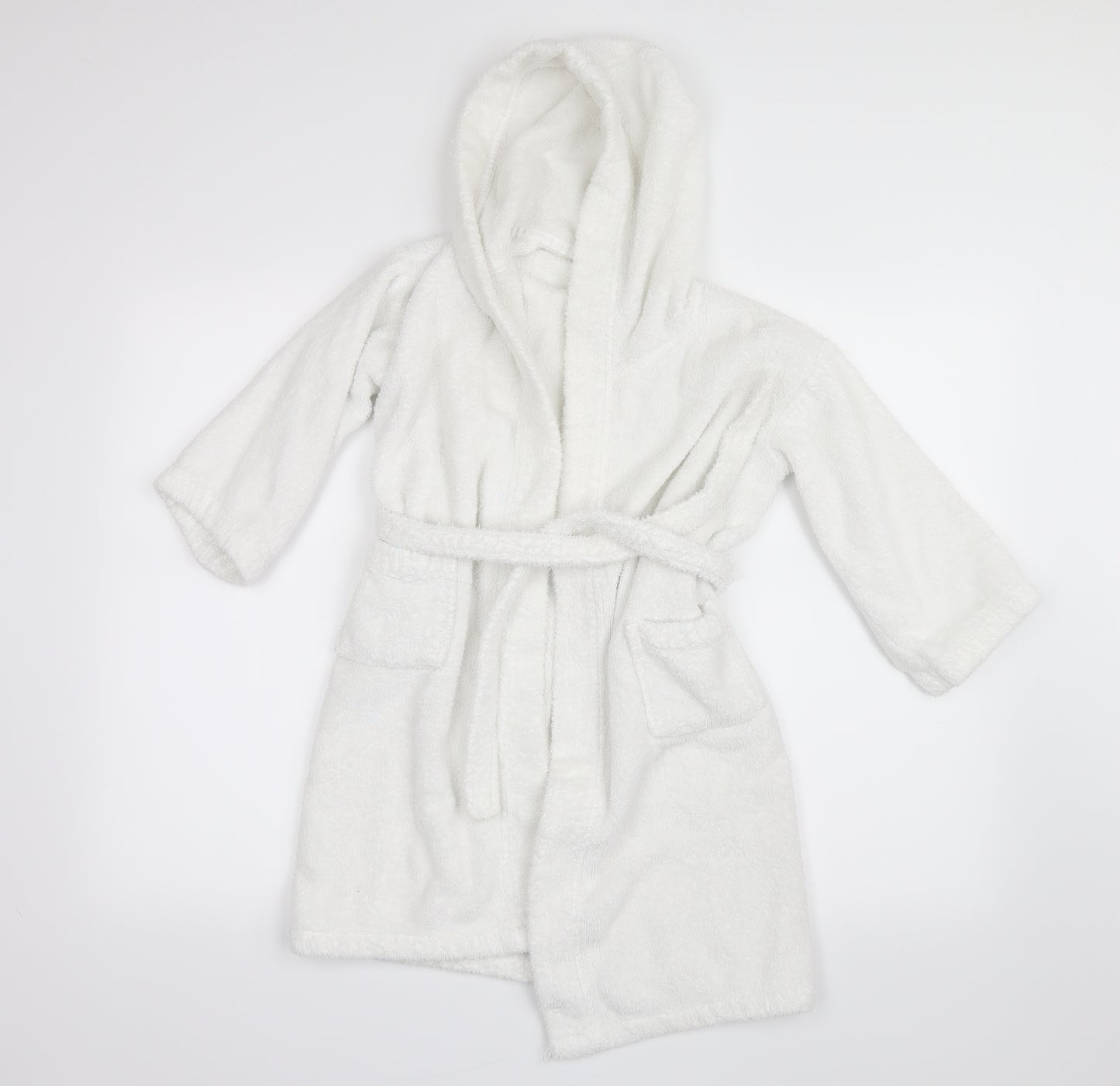 the little white company Girls White Geometric  Top Gown Size 5-6 Years