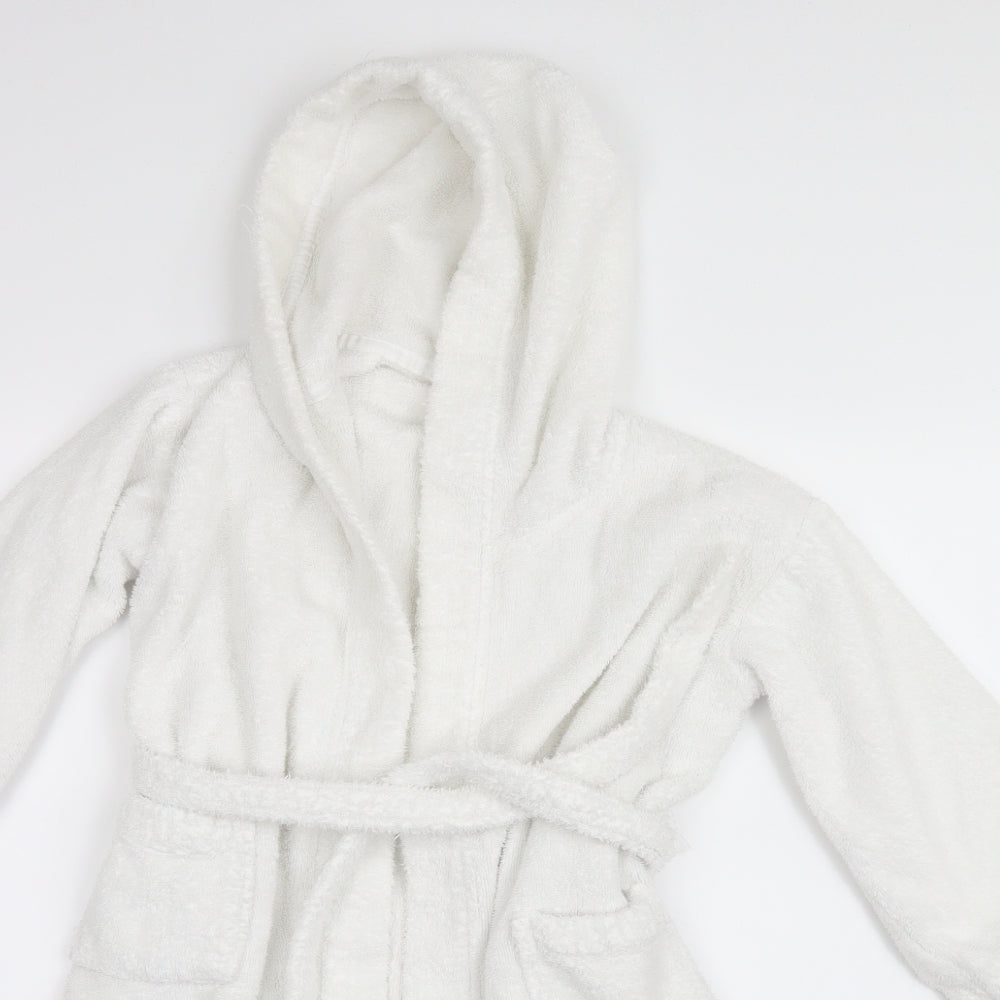 the little white company Girls White Geometric  Top Gown Size 5-6 Years