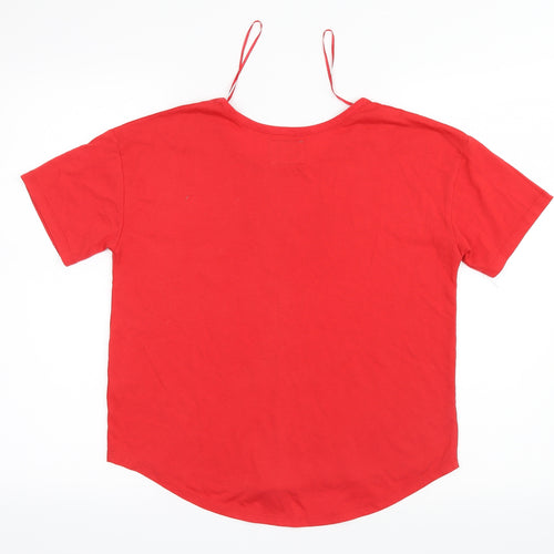 Matalan Womens Red Geometric  Top Pyjama Top Size S