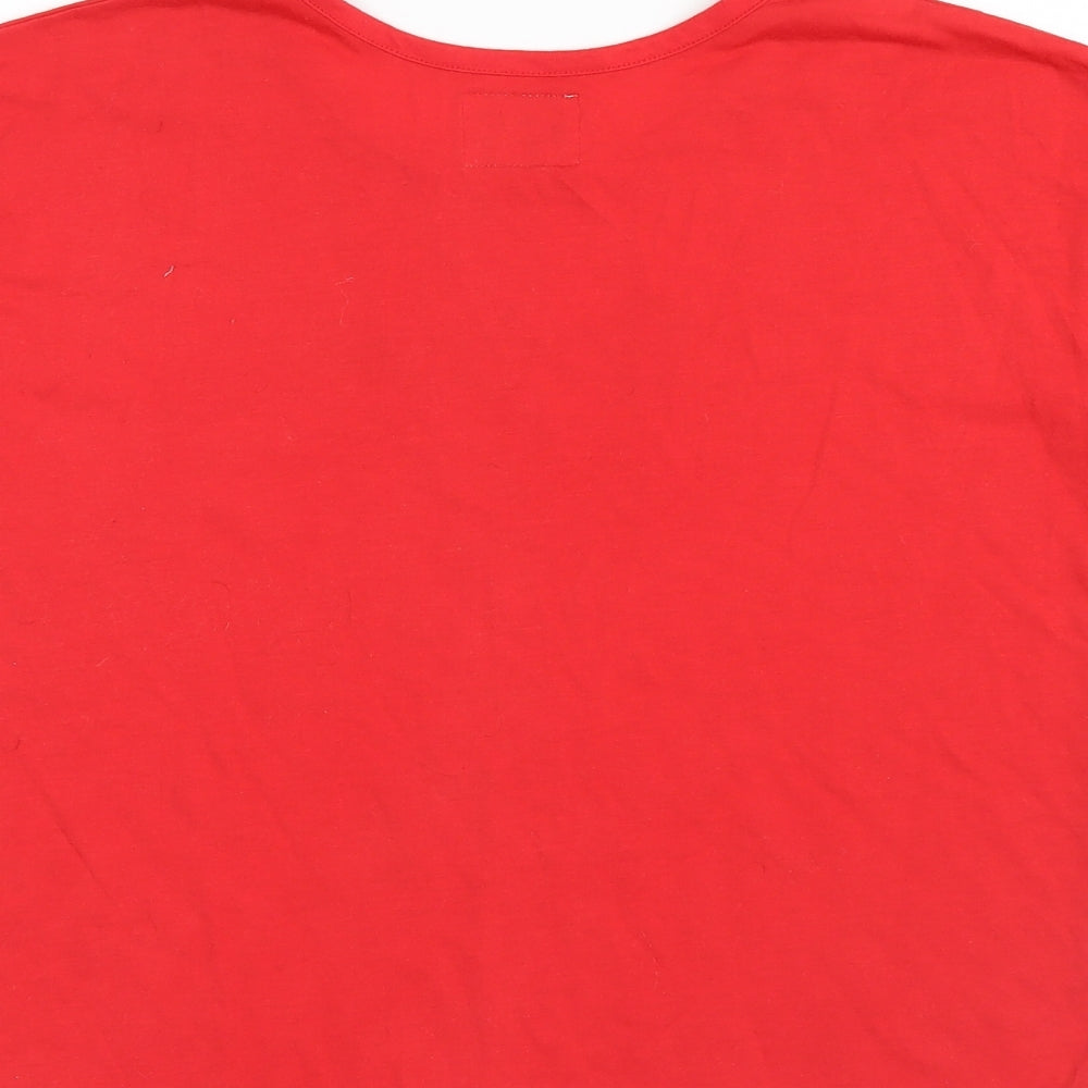 Matalan Womens Red Geometric  Top Pyjama Top Size S