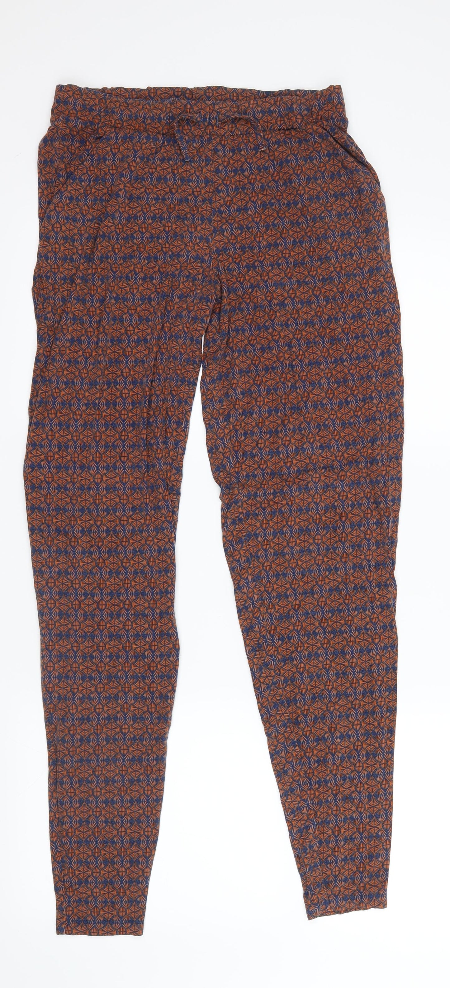 NEXT Womens Blue Geometric  Trousers  Size 8 L30.5 in
