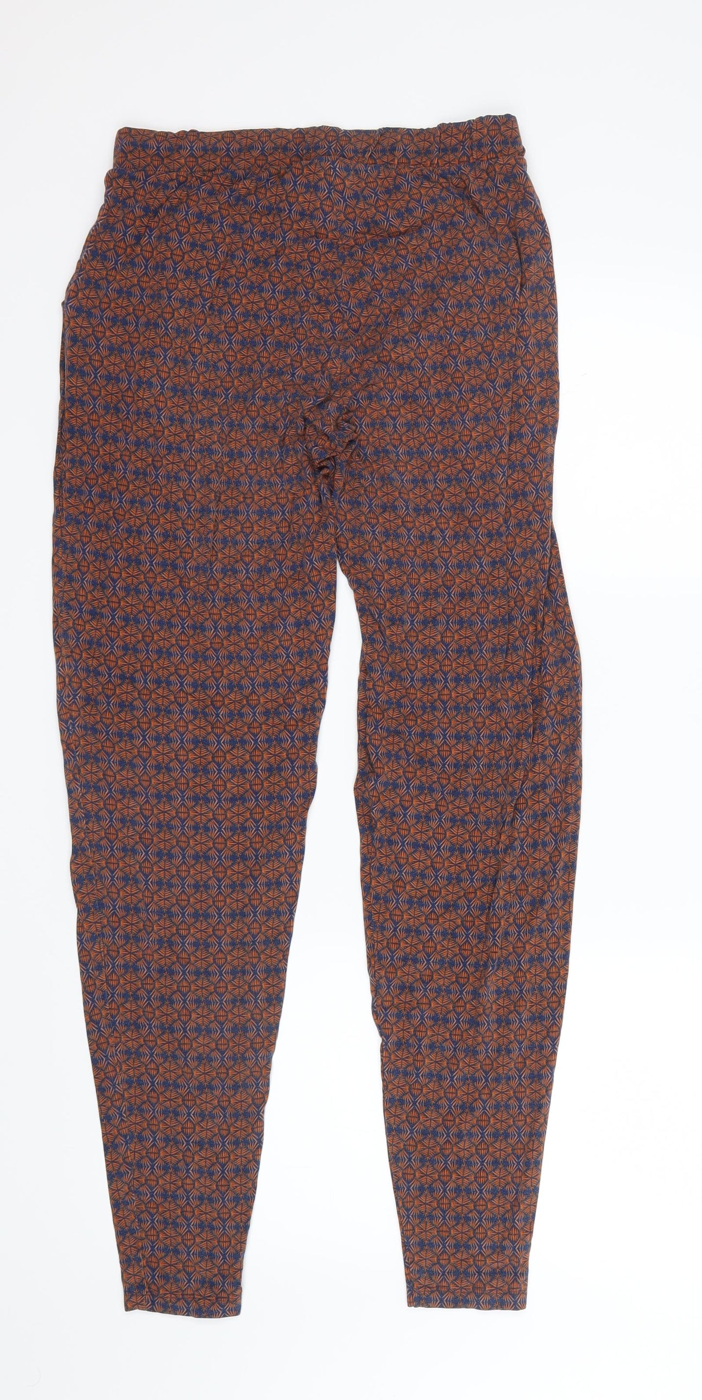 NEXT Womens Blue Geometric  Trousers  Size 8 L30.5 in