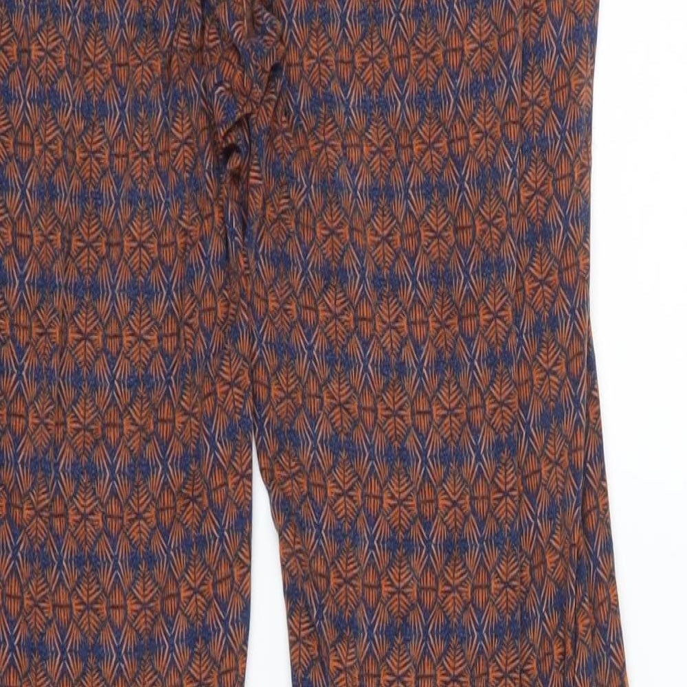 NEXT Womens Blue Geometric  Trousers  Size 8 L30.5 in