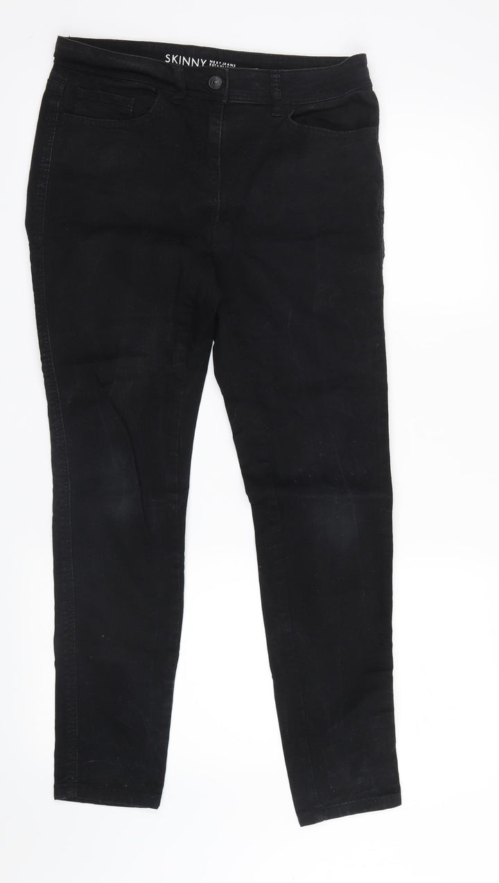 NEXT Womens Black Denim Skinny Jeans Size 10 L28 in