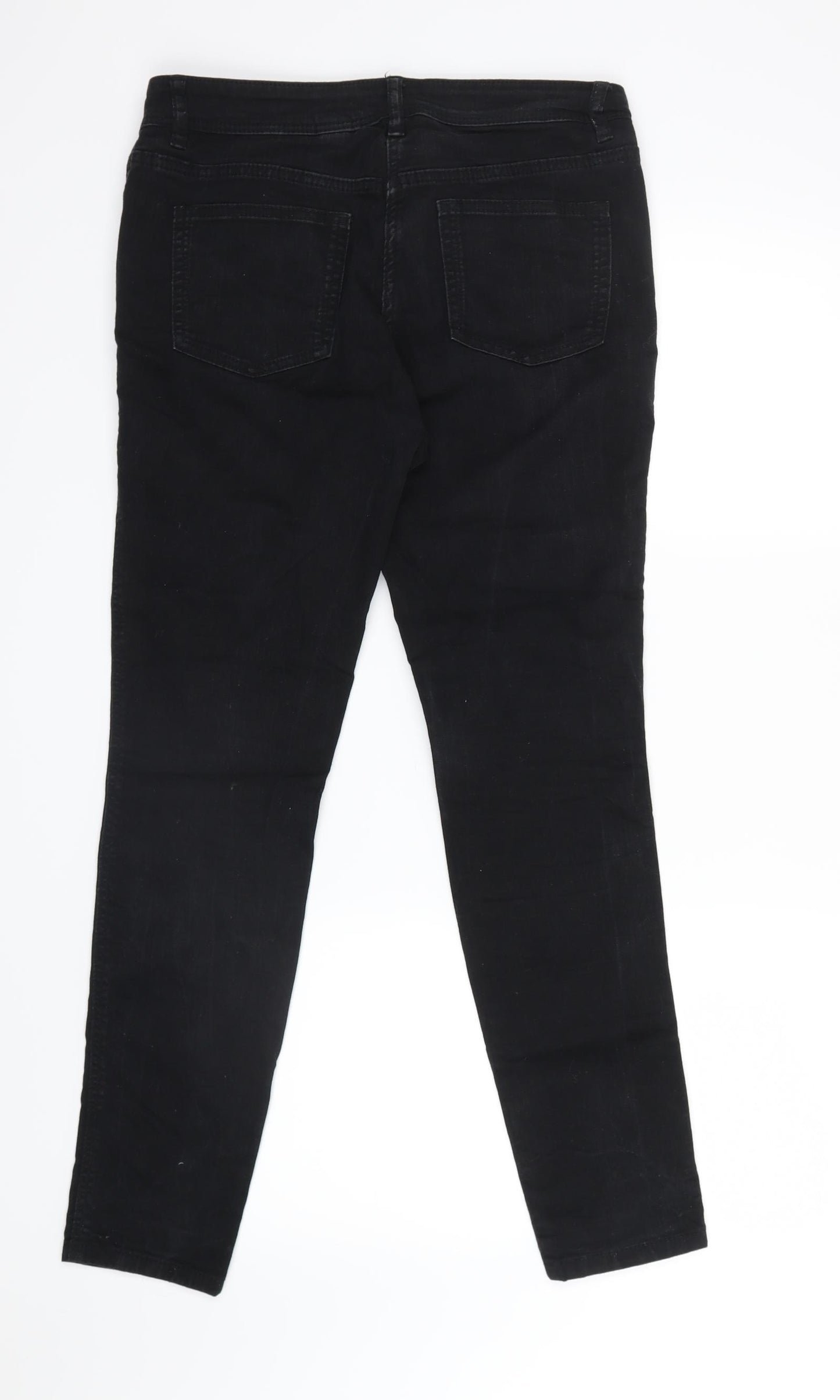 NEXT Womens Black  Denim Skinny Jeans Size 10 L28 in
