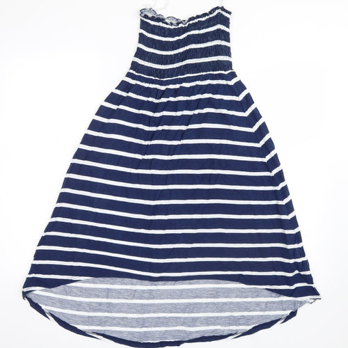 New Look Womens Blue Striped  T-Shirt Dress  Size 10