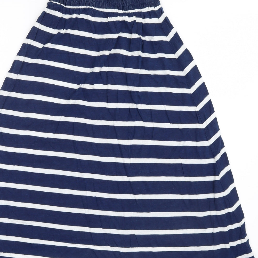 New Look Womens Blue Striped  T-Shirt Dress  Size 10
