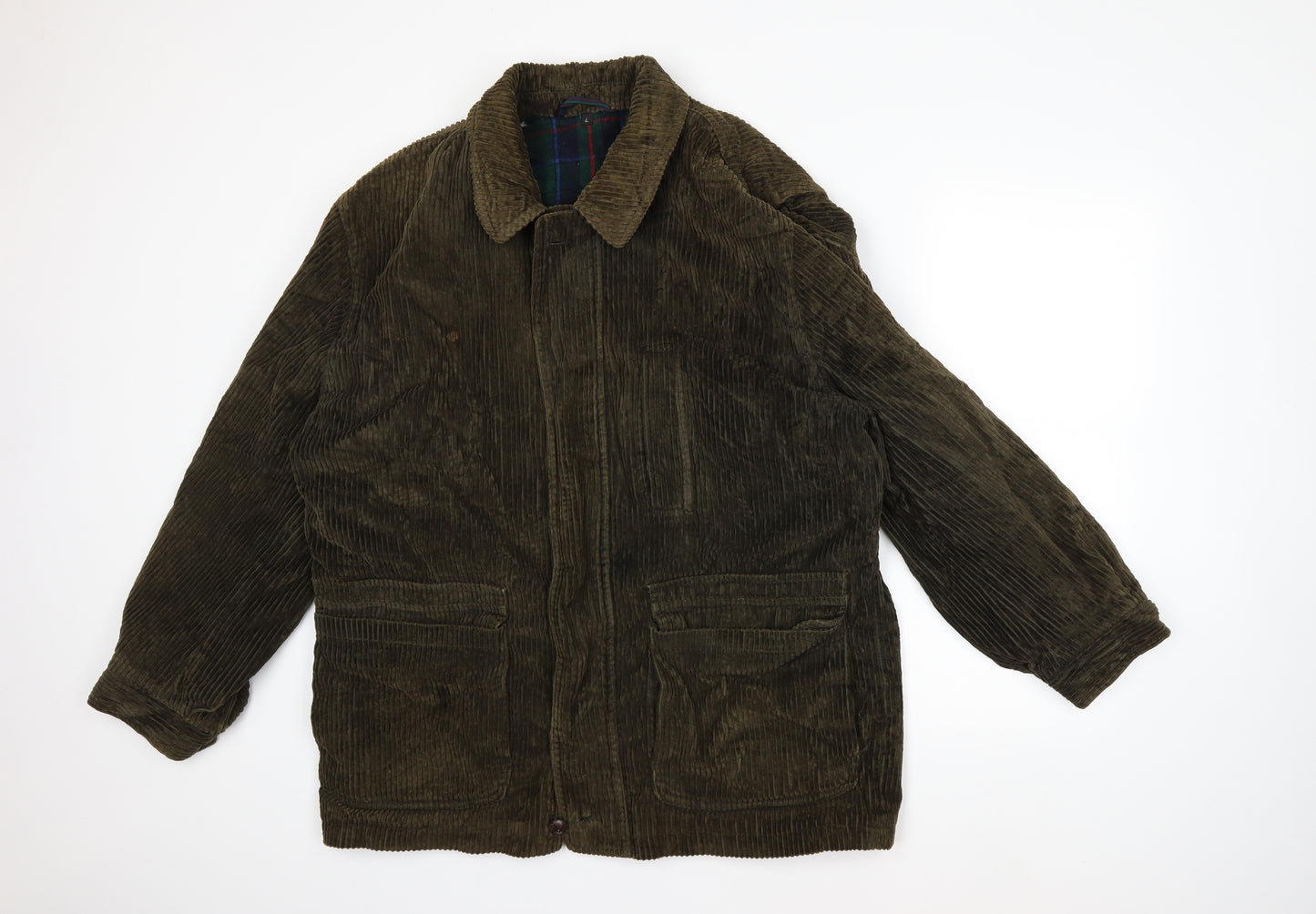 Preworn Mens Green  Corduroy Jacket Coat Size L