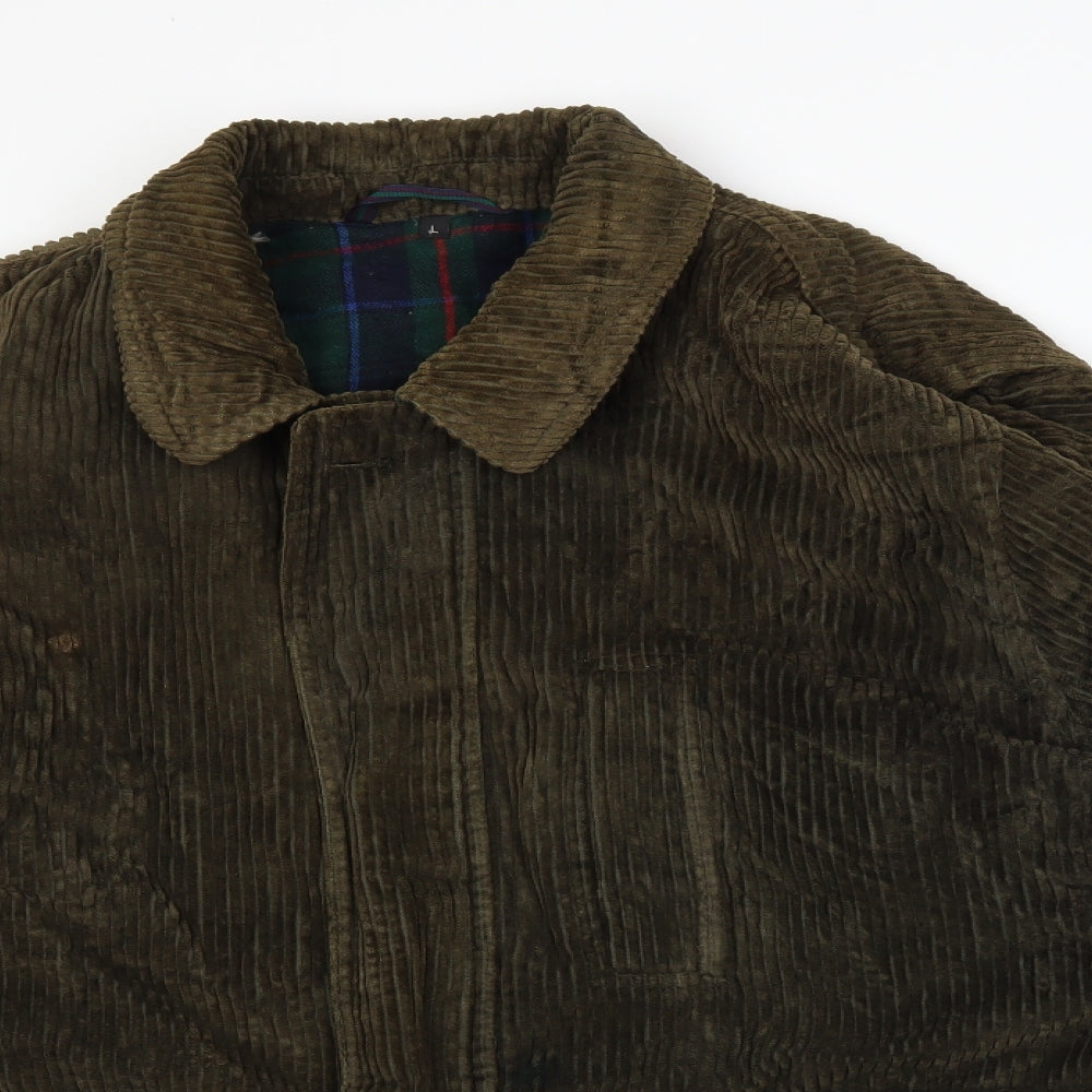 Preworn Mens Green  Corduroy Jacket Coat Size L