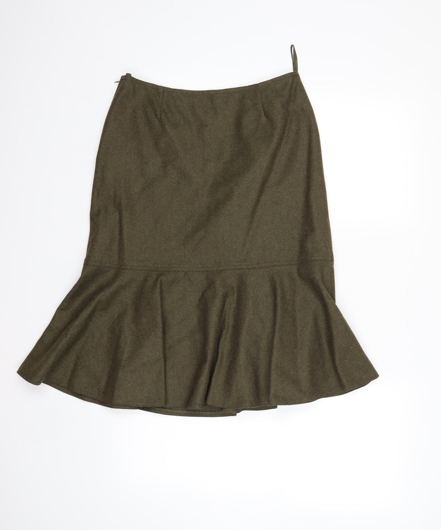 Preworn Womens Green   Pleated Skirt Size 31 in