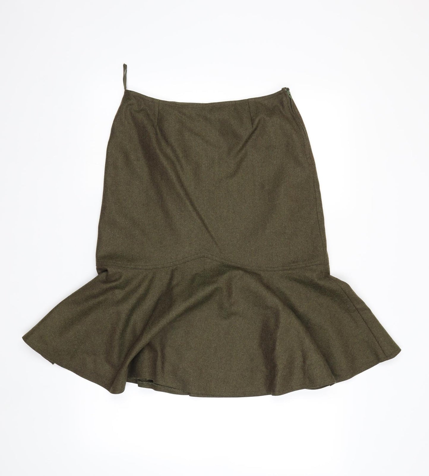 Preworn Womens Green   Pleated Skirt Size 31 in