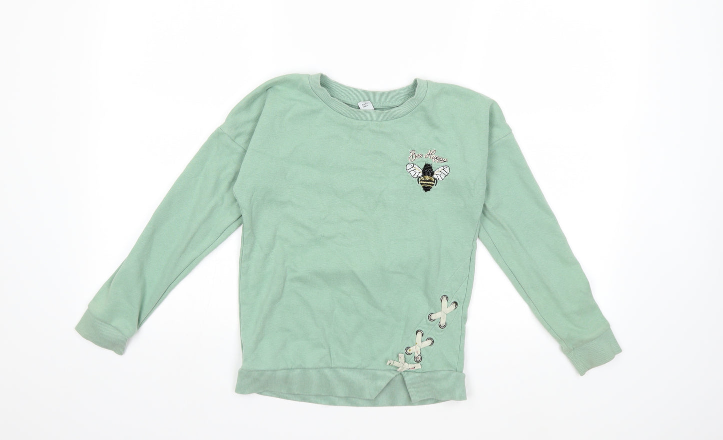 TU Girls Green   Pullover Sweatshirt Size 9 Years