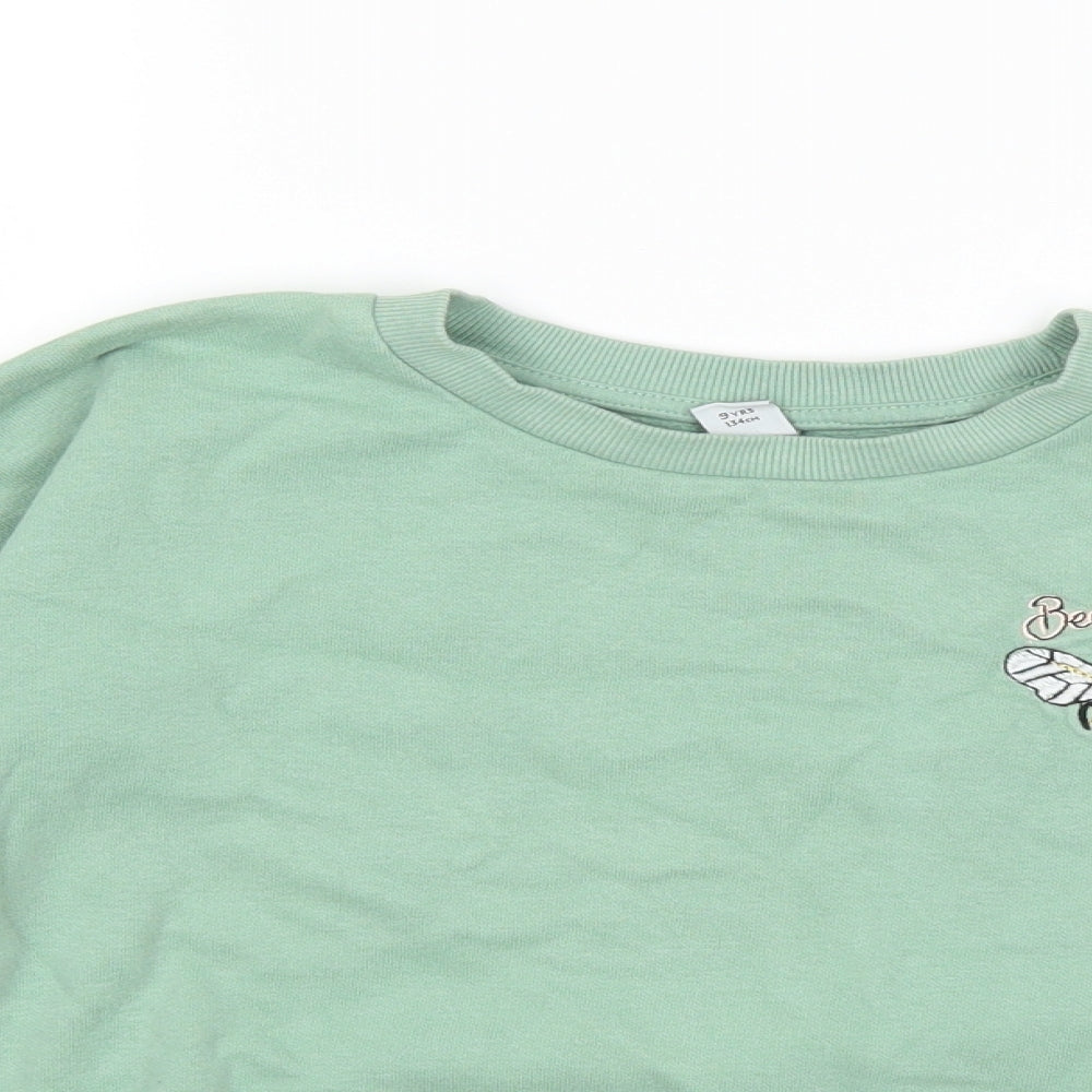 TU Girls Green   Pullover Sweatshirt Size 9 Years